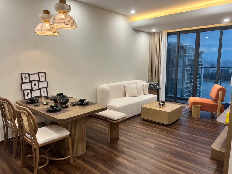 Cho thuê căn hộ 3 phòng ngủ One Verandah tầng cao, view sông