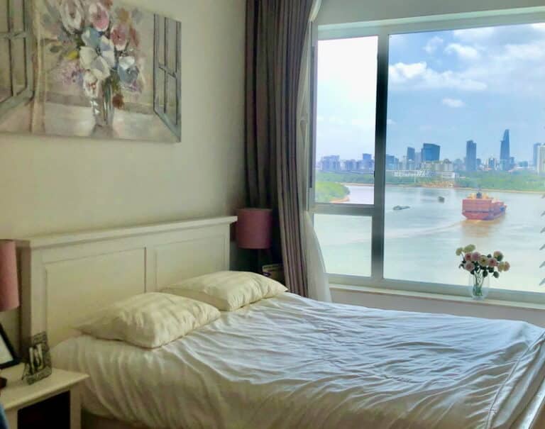 Cho thuê căn hộ Brilliant Đảo Kim Cương – 2PN, View Sông, Tầng Cao, Full Nội Thất