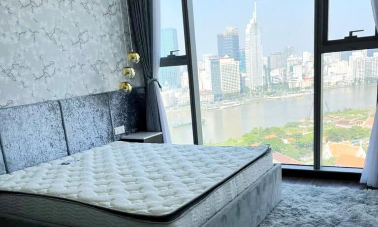 Duplex Empire City cho thuê tầng cao tháp Tilia nhà đẹp 4 phòng ngủ view sông