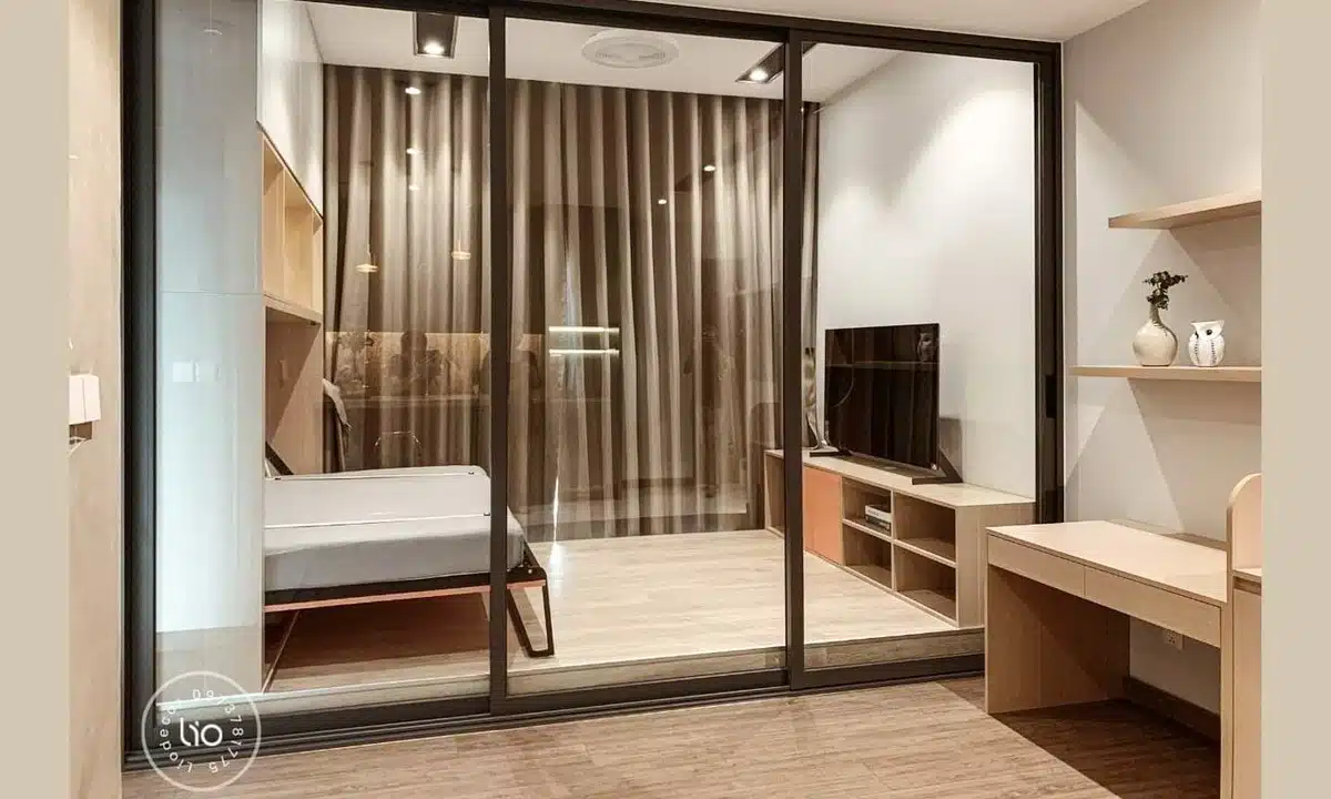 Cho thuê căn hộ Empire City 1 phòng ngủ view hồ bơi toà Tilia nhà đẹp