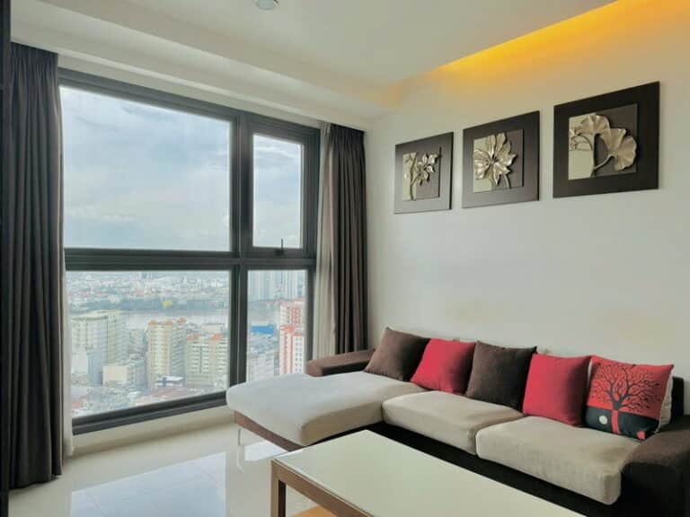 Căn hộ pearl plaza Điện Biển Phủ 2 phòng ngủ cho thuê – View sông, tầng trung