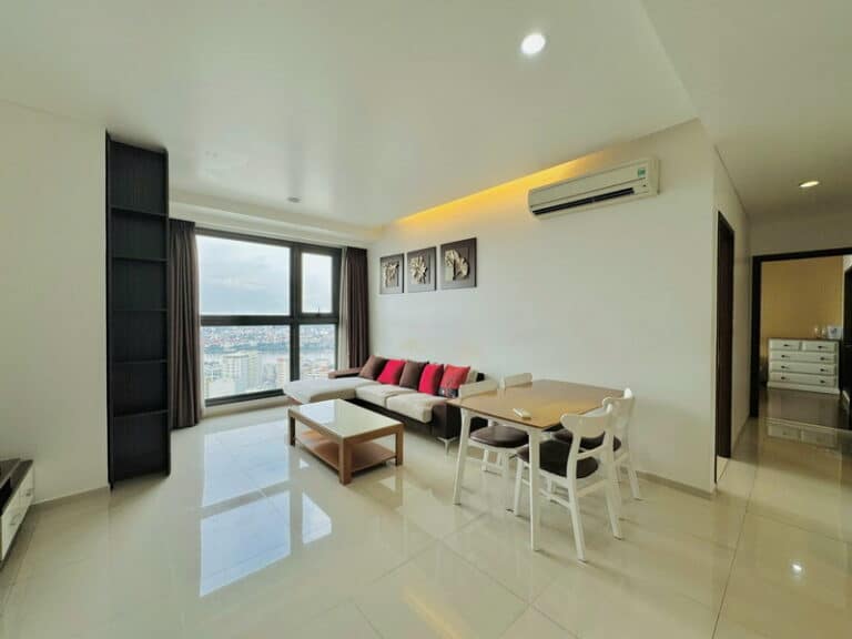 Căn hộ pearl plaza Điện Biển Phủ 2 phòng ngủ cho thuê – View sông, tầng trung