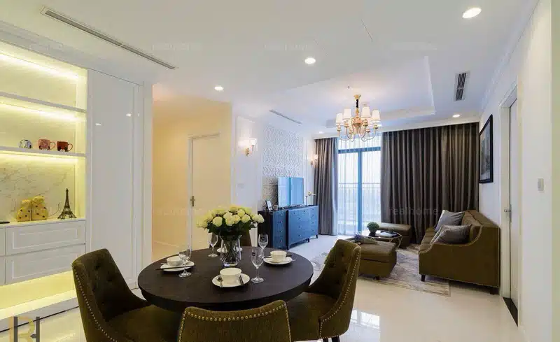 Căn Hộ C1 Vinhomes Central Park 3 phòng ngủ Cho Thuê – Tầng Cao, Full nội thất