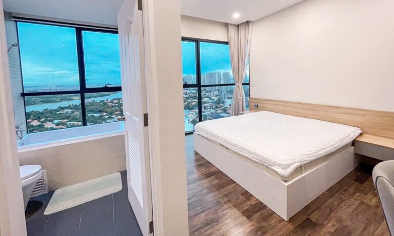 Cho thuê The Ascent Quốc Hương 3PN tầng cao, full nội thất, view sông