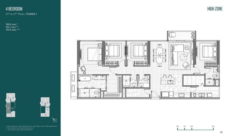 [Empire City] Narra căn hộ 4 phòng ngủ bán nội thất cơ bản view sông – quận 1