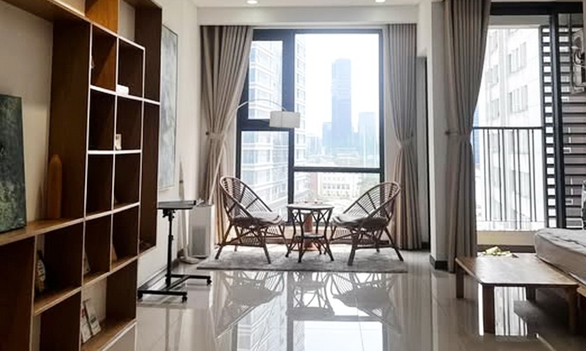 Saigon Pearl toà Opal cho thuê căn hộ 1 phòng ngủ tầng cao có đủ nội thất