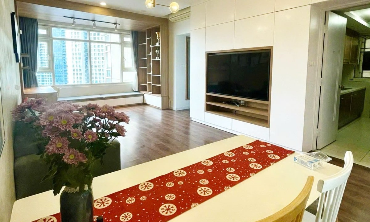 Saigon Pearl toà Sapphire cho thuê 2 phòng ngủ lầu cao nhà đẹp view sông