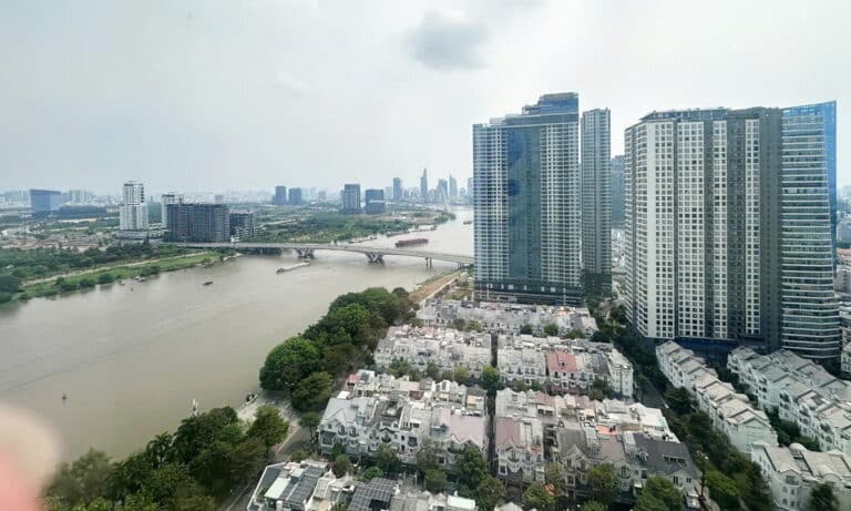 Saigon Pearl toà Ruby căn hộ 3 phòng ngủ cho thuê có nội thất view sông đẹp