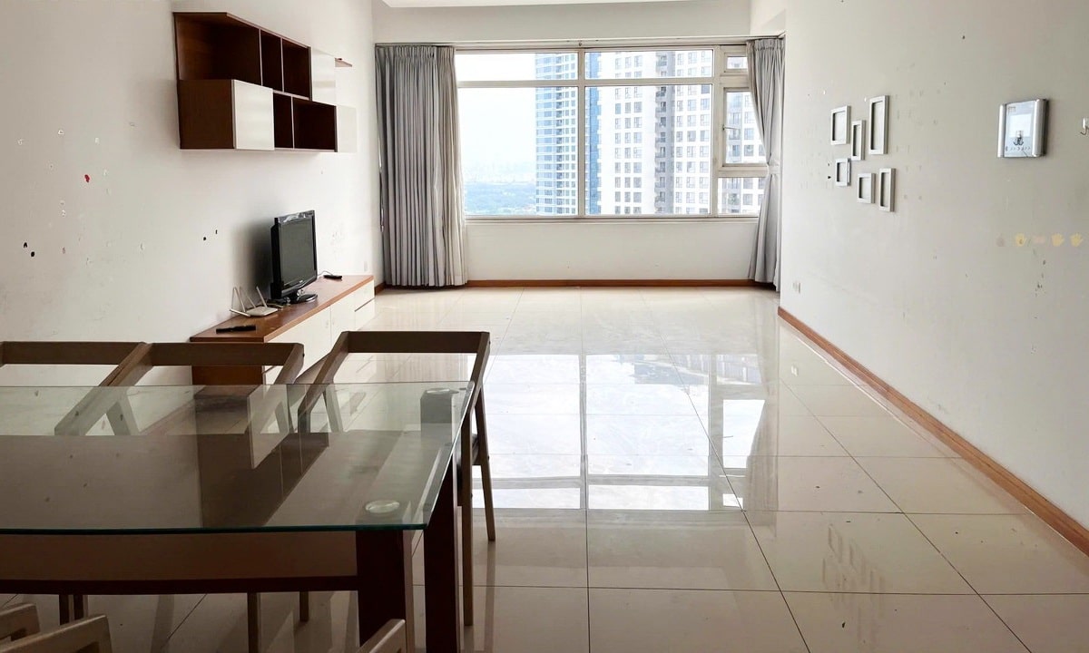 Saigon Pearl toà Sapphire cho thuê 3 phòng ngủ nhà trống tầng cao view sông