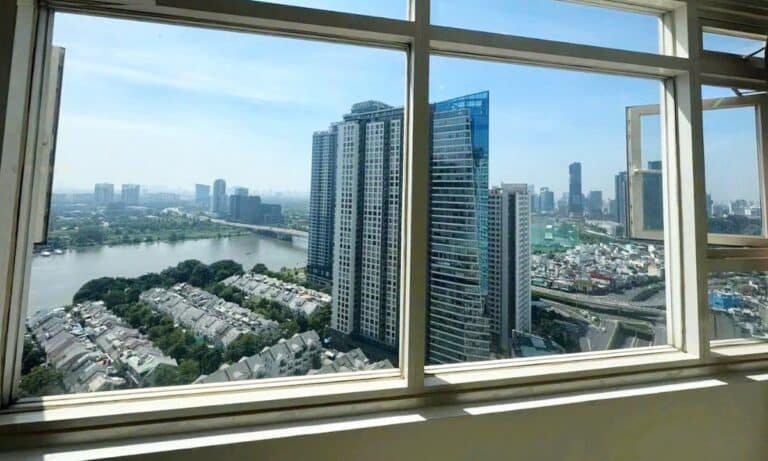 Saigon Pearl toà Sapphire cho thuê 3 phòng ngủ nhà trống tầng cao view sông