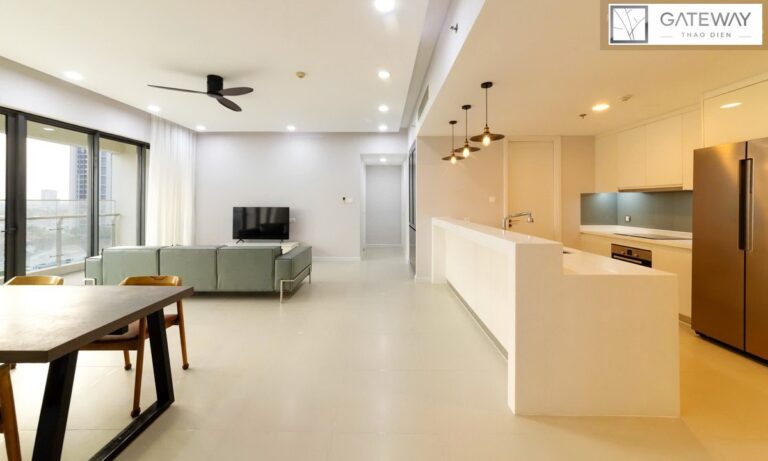 Gateway Thảo Điền cho thuê căn hộ 4 phòng ngủ có nội thất view L81 lầu cao
