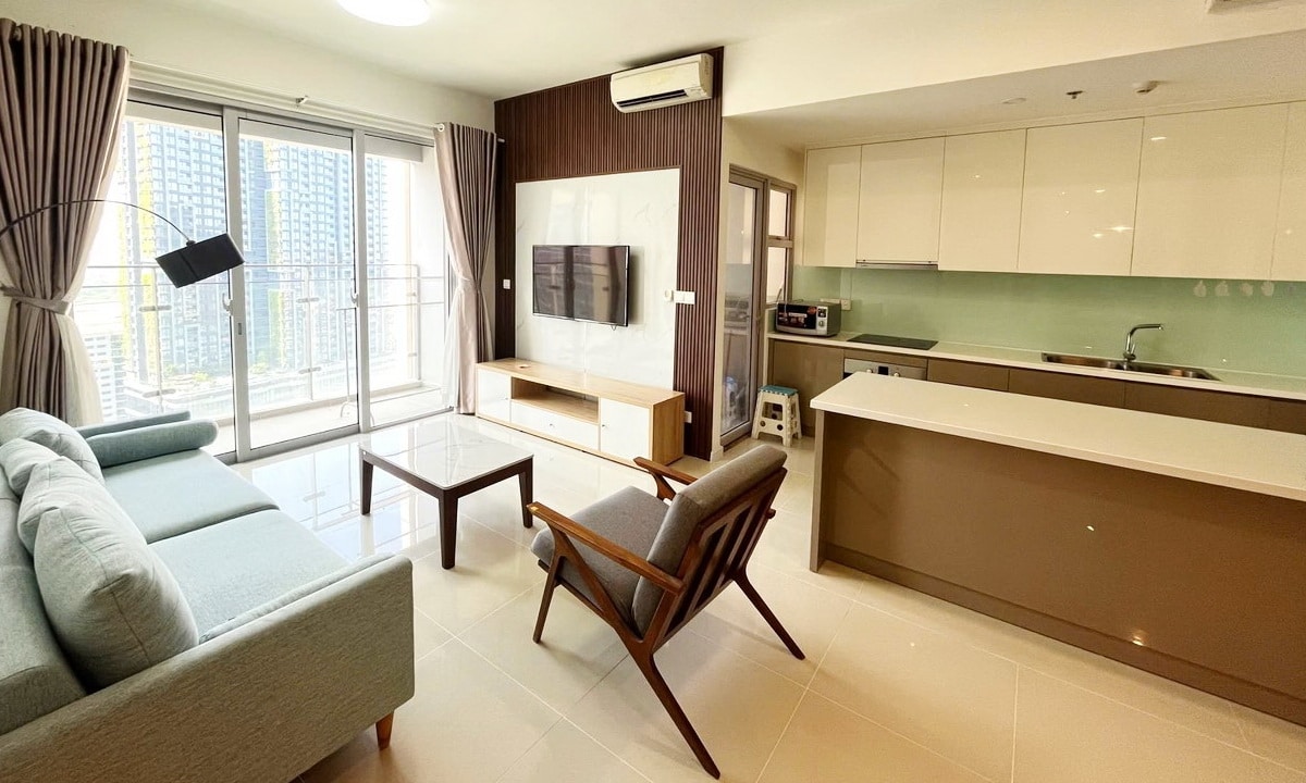 Estella Heights cho thuê căn hộ 2 phòng ngủ có đầy đủ nội thất view sông