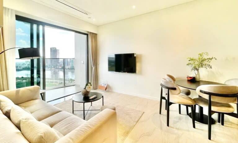 The Metropole khu Opera 2 phòng ngủ cho thuê lầu cao view sông có nội thất