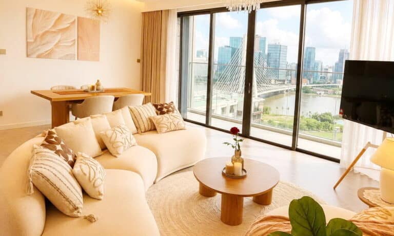 The Metropole Crest bán căn 3 phòng ngủ nhà đẹp lầu cao view sông thoáng
