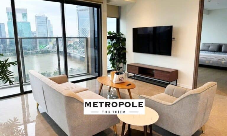 The Metropole Opera cho thuê căn hộ 4 phòng ngủ nội thất đẹp view sông