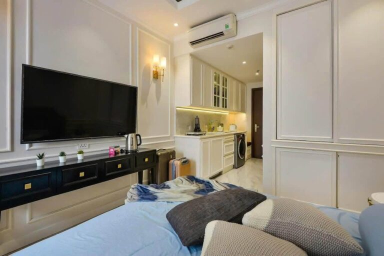 River Gate căn hộ cho thuê studio 1 phòng ngủ 30m2 có đầy đủ nội thất