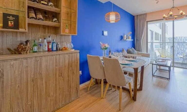 Millennium căn hộ cho thuê 2 phòng ngủ có đầy đủ nội thất lầu cao thoáng
