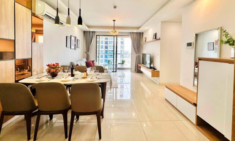 Millennium căn hộ bán 3 phòng ngủ 107m2 đầy đủ nội thất lầu cao view đẹp