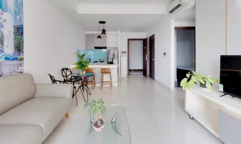 The Tresor căn hộ cho thuê 2 phòng ngủ đầy đủ nội thất lầu cao mát mẻ