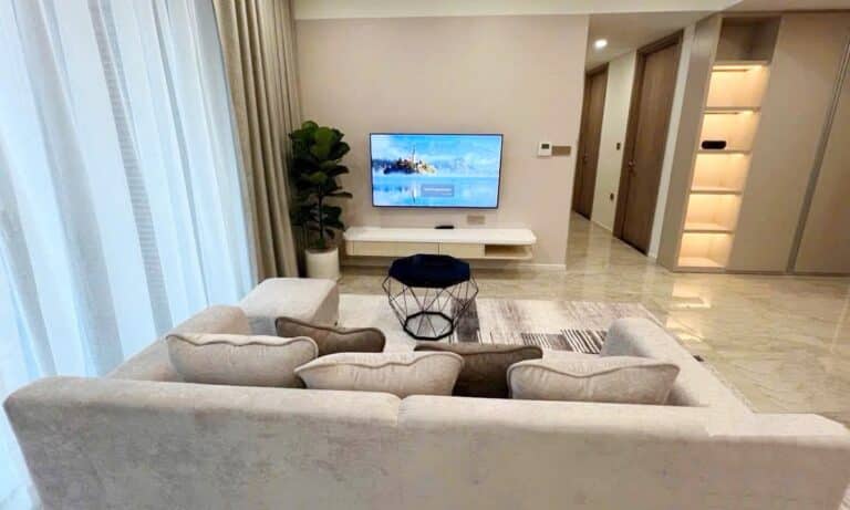 Thảo Điền Green căn hộ cho thuê 2 phòng ngủ decor đẹp lầu cao view sông