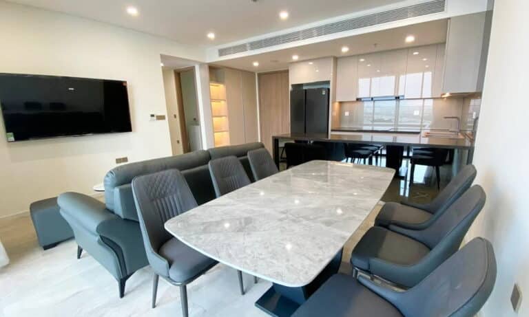 Thảo Điền Green căn 2 phòng ngủ bán 85m2 đủ nội thất lầu cao view sông