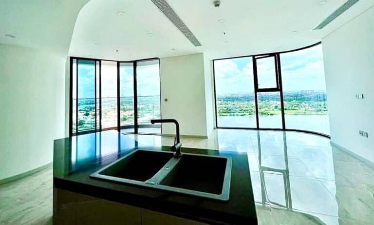 Thảo Điền Green căn hộ bán 3 phòng 109m2 nhà trống lầu cao view sông