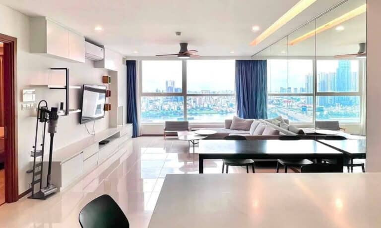 Thảo Điền Pearl 3 phòng ngủ cho thuê đầy đủ nội thất tầng cao view sông L81