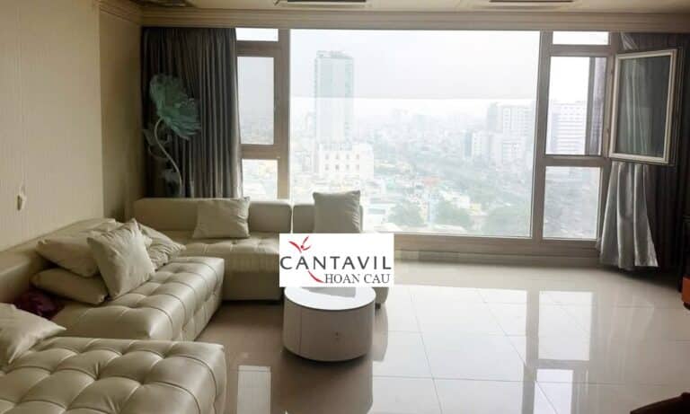 Cantavil Hoàn Cầu căn hộ cho thuê 3 phòng ngủ đủ nội thất lầu cao thoáng